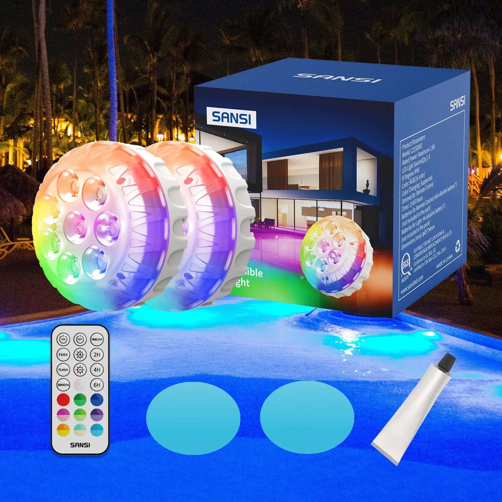 RGB Color-Changing Pool & Garden Lights - Porch & Petals – Porch