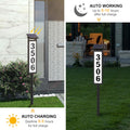 Solar Illuminated LED Lighted Address Sign, House Numbers for outside Yard Home, Numbers Plaque Outdoor Waterproof, Black