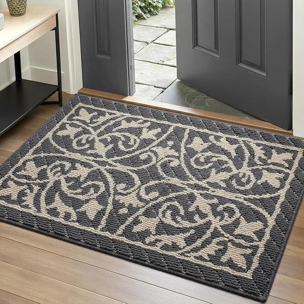 Lumi Washable Indoor Door Mat - 17x30 Absorbent, Non-Slip, and Stylish Beige Entryway Rug