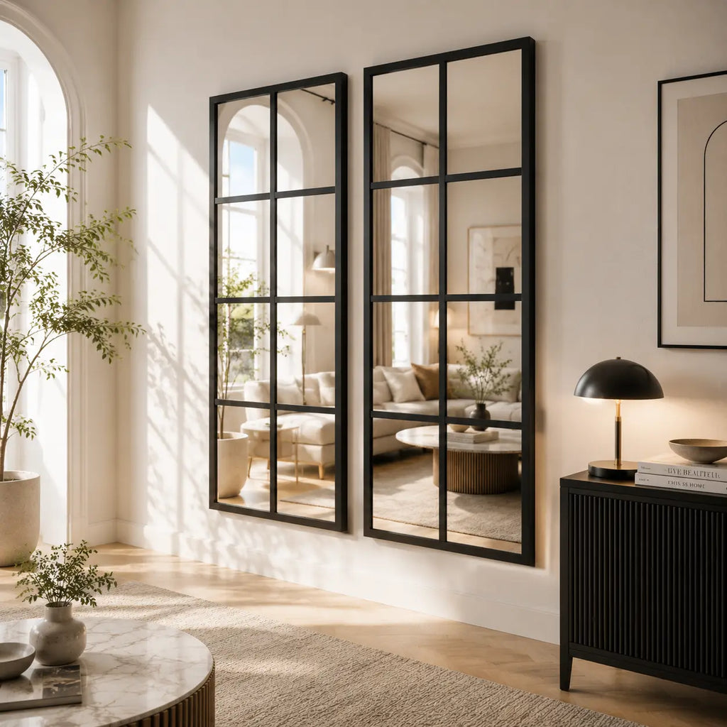 Elevate Your Space with the HD Shatterproof Wall Mirror – Modern Industrial Design for Any Room