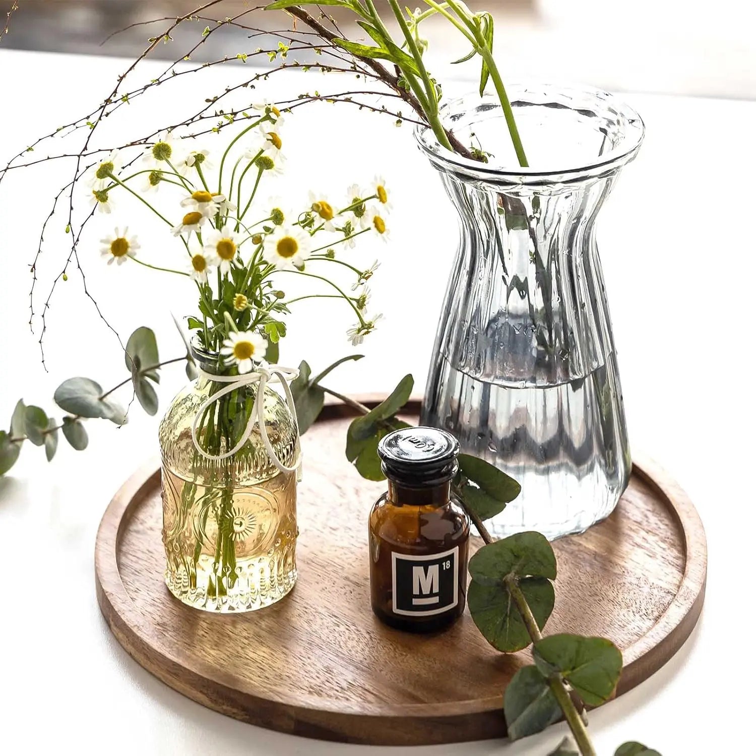Round Candle Holder Tray