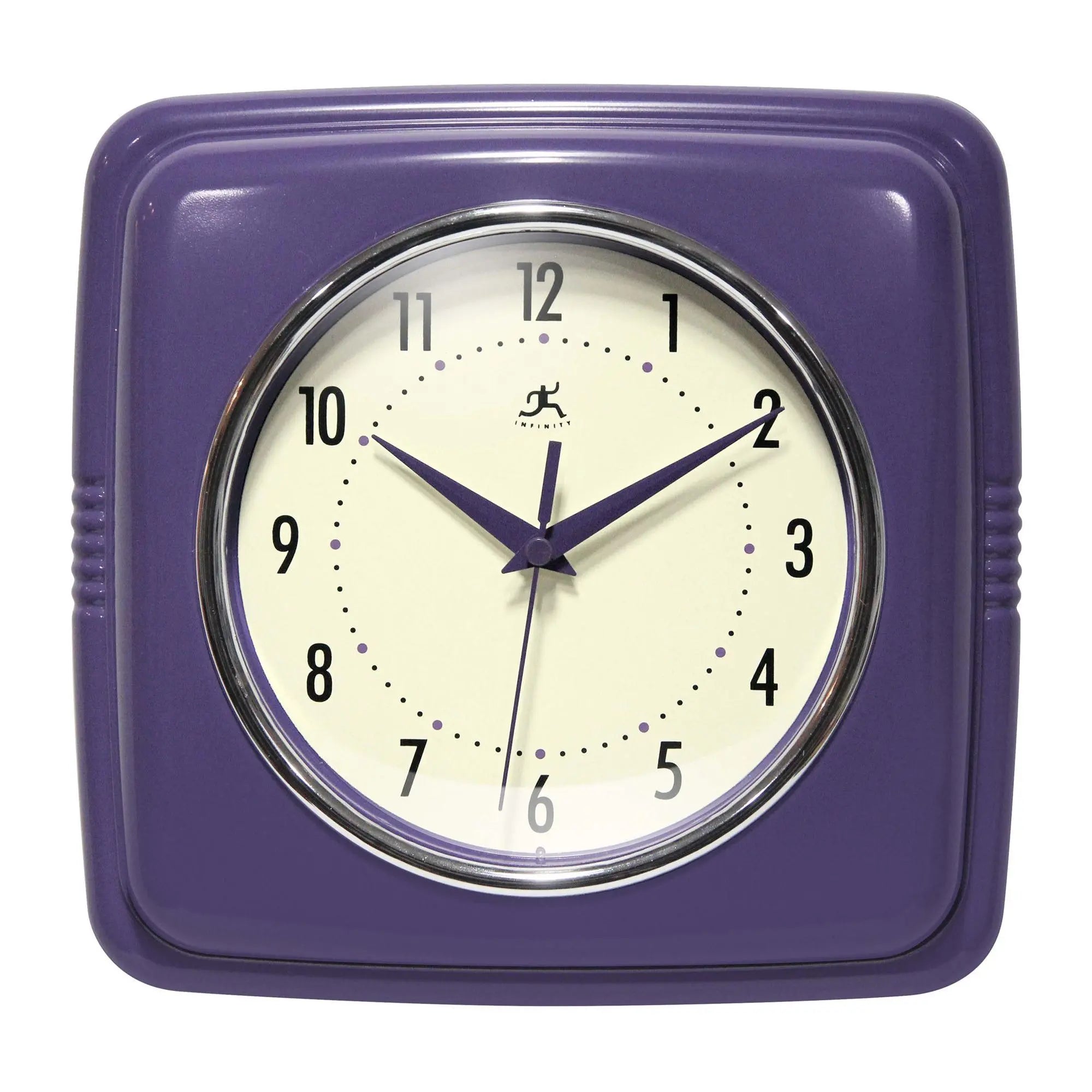 Transform Your Space with the Infinity Instruments 9" Retro Silent Kitchen Clock