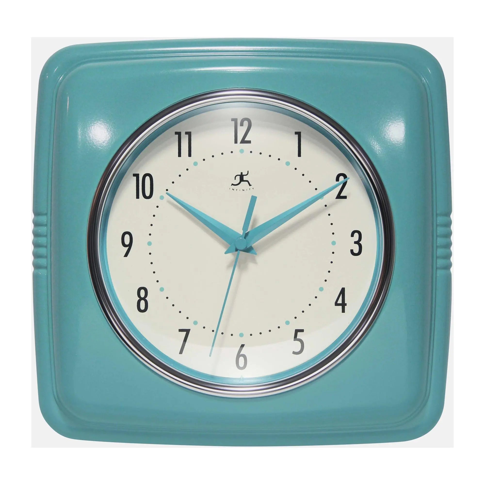 Transform Your Space with the Infinity Instruments 9" Retro Silent Kitchen Clock
