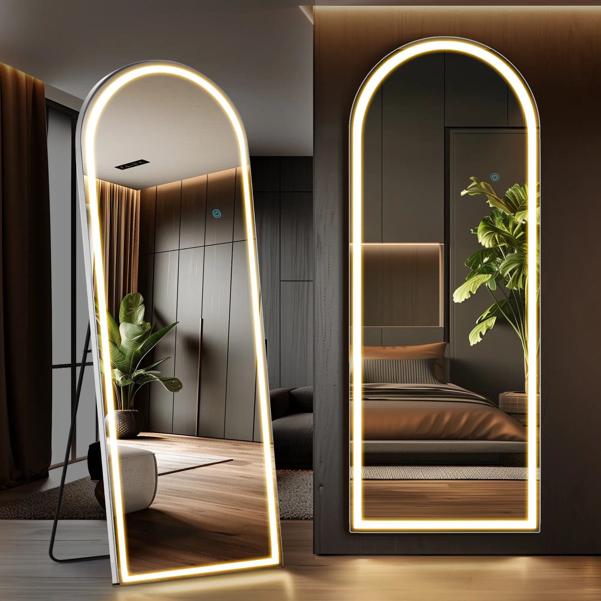 Stand Mirror Full Length with LED Lights