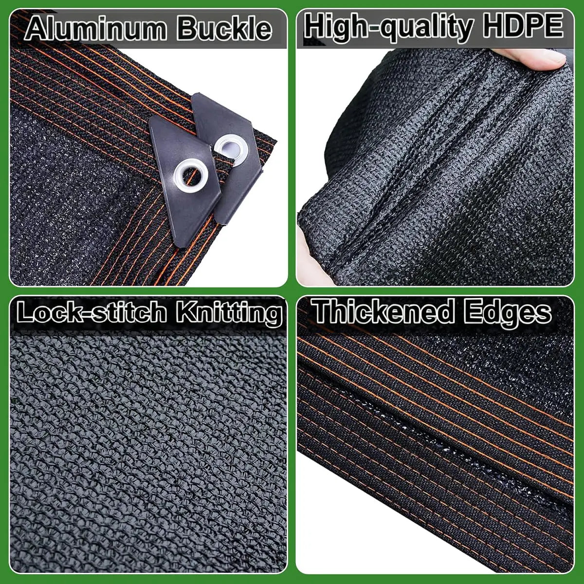 90% Blackout Cloth (Black) - 10 X 13Ft Uv-Resistant Shade Net with Reinforced Rivets, Suitable for Outdoor Adventures / Camping / Garden / Patio / Greenhouse.Mesh Shade Cloth，Father'S Day Gifts