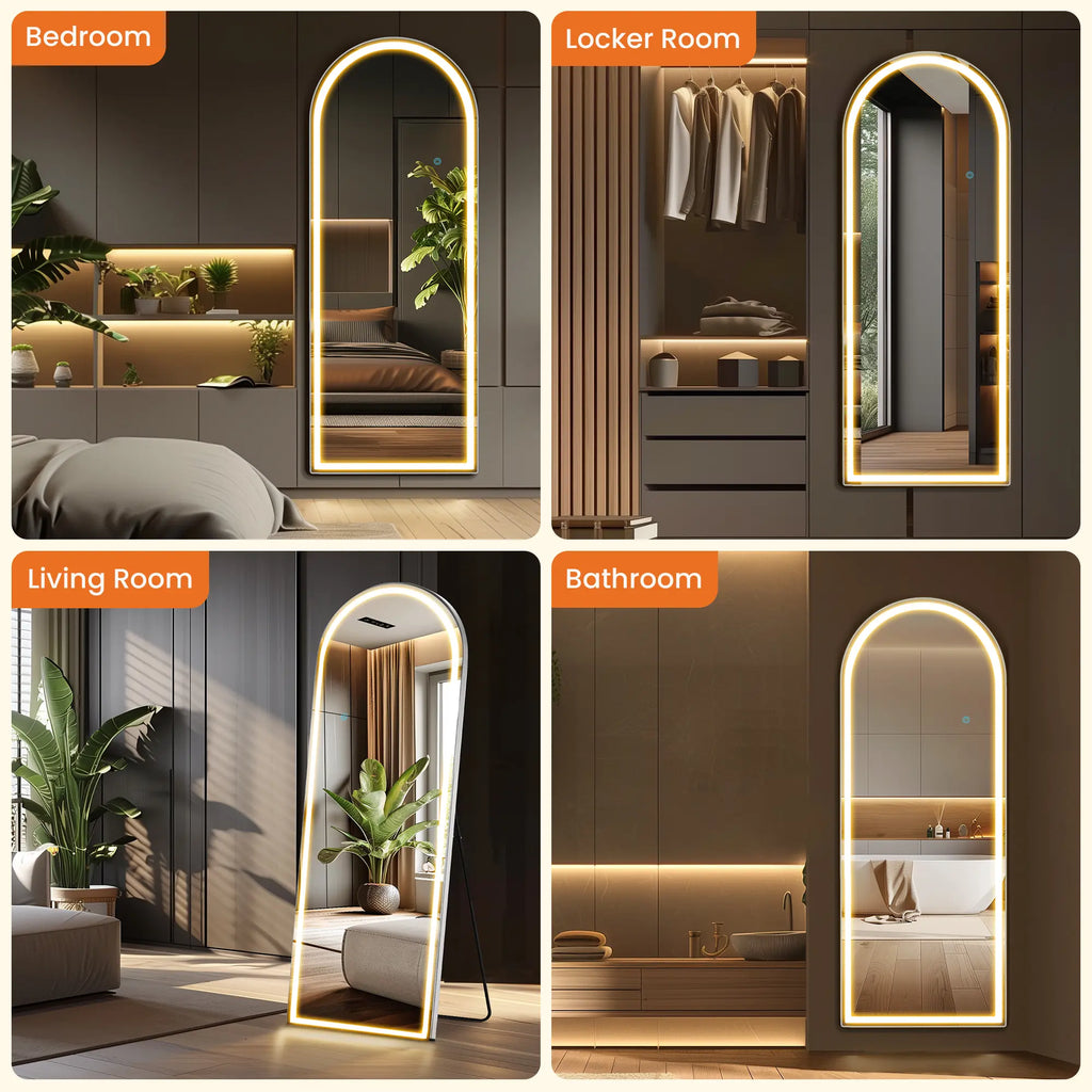 Stand Mirror Full Length with LED Lights