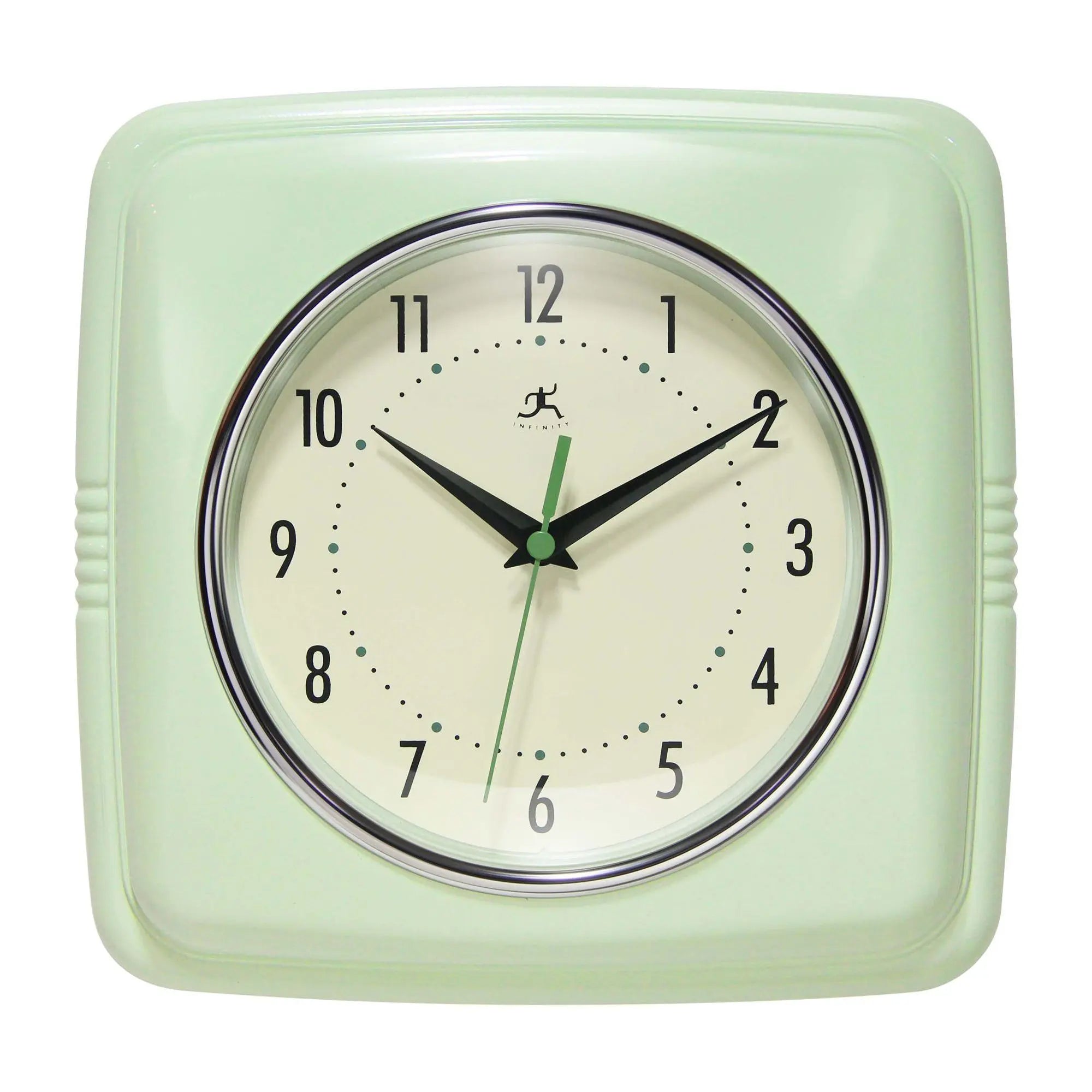 Transform Your Space with the Infinity Instruments 9" Retro Silent Kitchen Clock