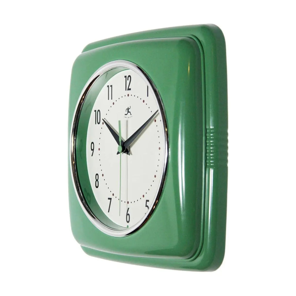 Transform Your Space with the Infinity Instruments 9" Retro Silent Kitchen Clock
