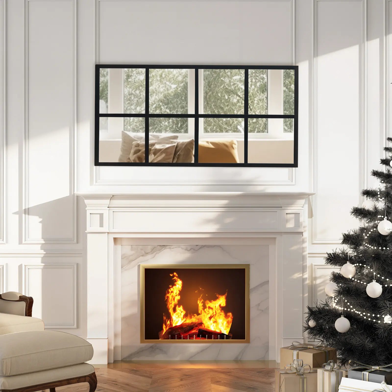 Elevate Your Space with the HD Shatterproof Wall Mirror – Modern Industrial Design for Any Room