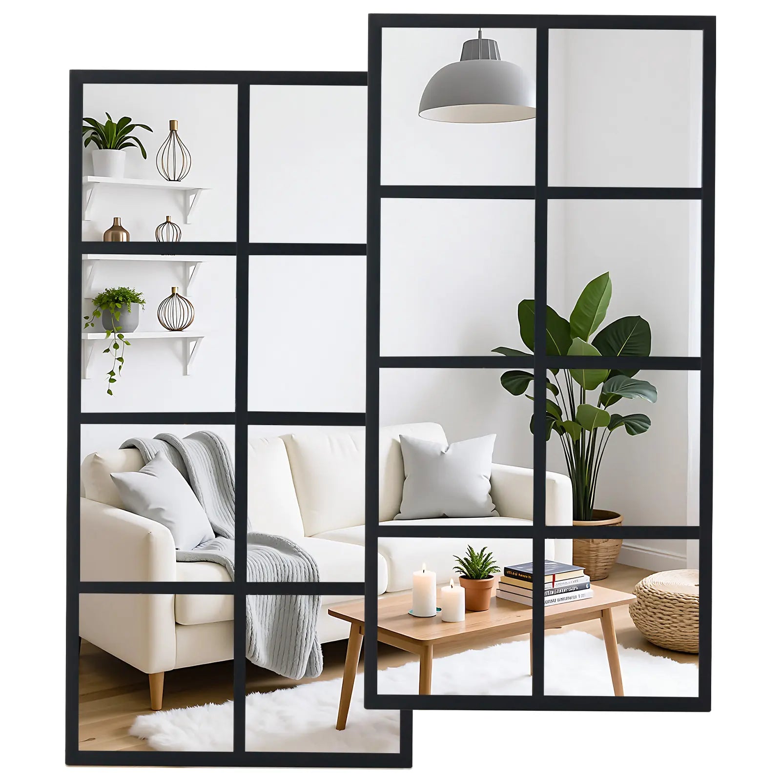 Elevate Your Space with the HD Shatterproof Wall Mirror – Modern Industrial Design for Any Room
