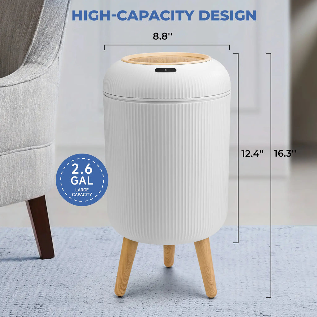Pukomc Smart Induction Waterproof Trash Can for Bathroom, Bedroom, Office Nordic Style, Household Items Saving Space Motion Sensor Multifunctional Home Goods Environmentally Friendly Automatic Summerwins