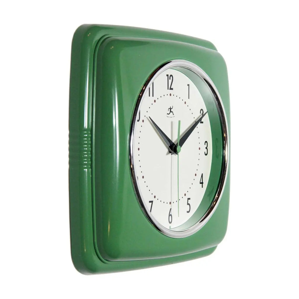 Transform Your Space with the Infinity Instruments 9" Retro Silent Kitchen Clock
