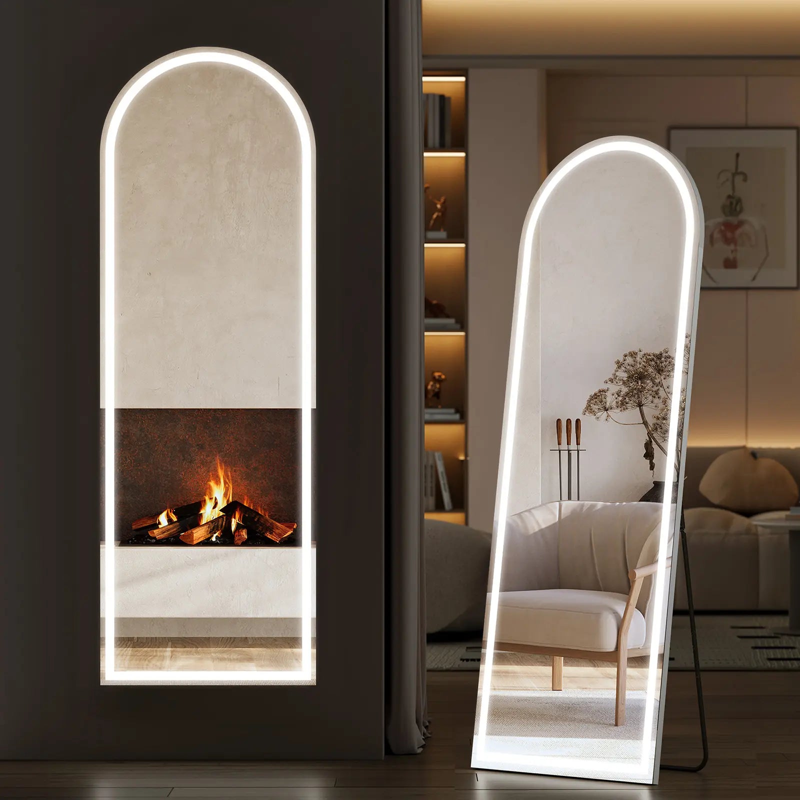 Stand Mirror Full Length with LED Lights