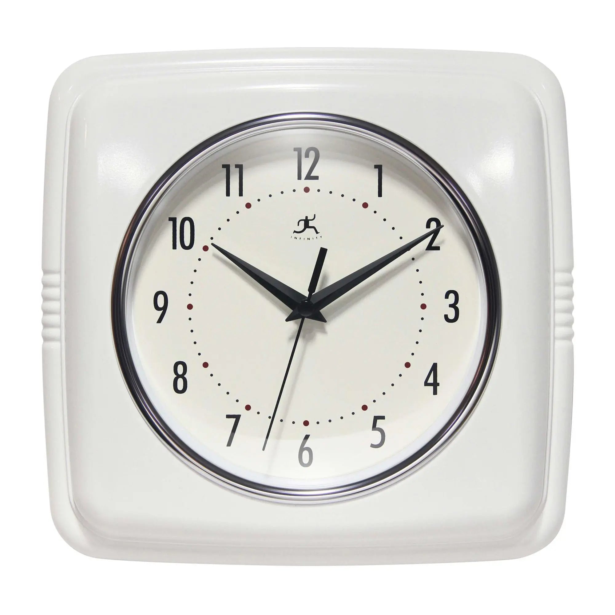 Transform Your Space with the Infinity Instruments 9" Retro Silent Kitchen Clock