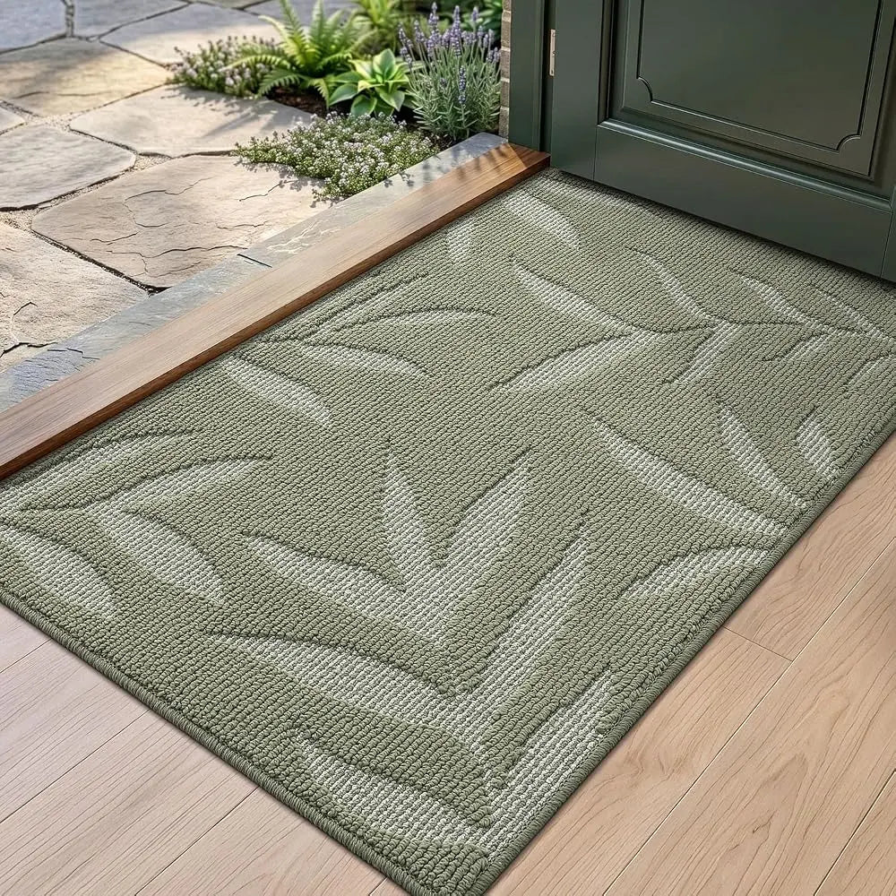 Lumi Washable Indoor Door Mat - 17x30 Absorbent, Non-Slip, and Stylish Beige Entryway Rug