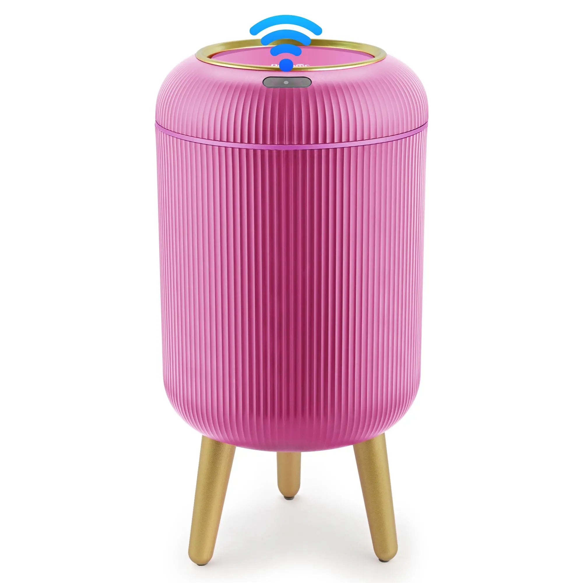 Pukomc Smart Induction Waterproof Trash Can for Bathroom, Bedroom, Office Nordic Style, Household Items Saving Space Motion Sensor Multifunctional Home Goods Environmentally Friendly Automatic Summerwins