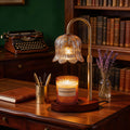 Modern Metal Candle Warmer Lamp with Timer & Brightness Control Adjustable Flameless Safety Cylindrical Decorative for Home Decor & Relaxation Amber-Scented Jar Candle Warmer Lamp