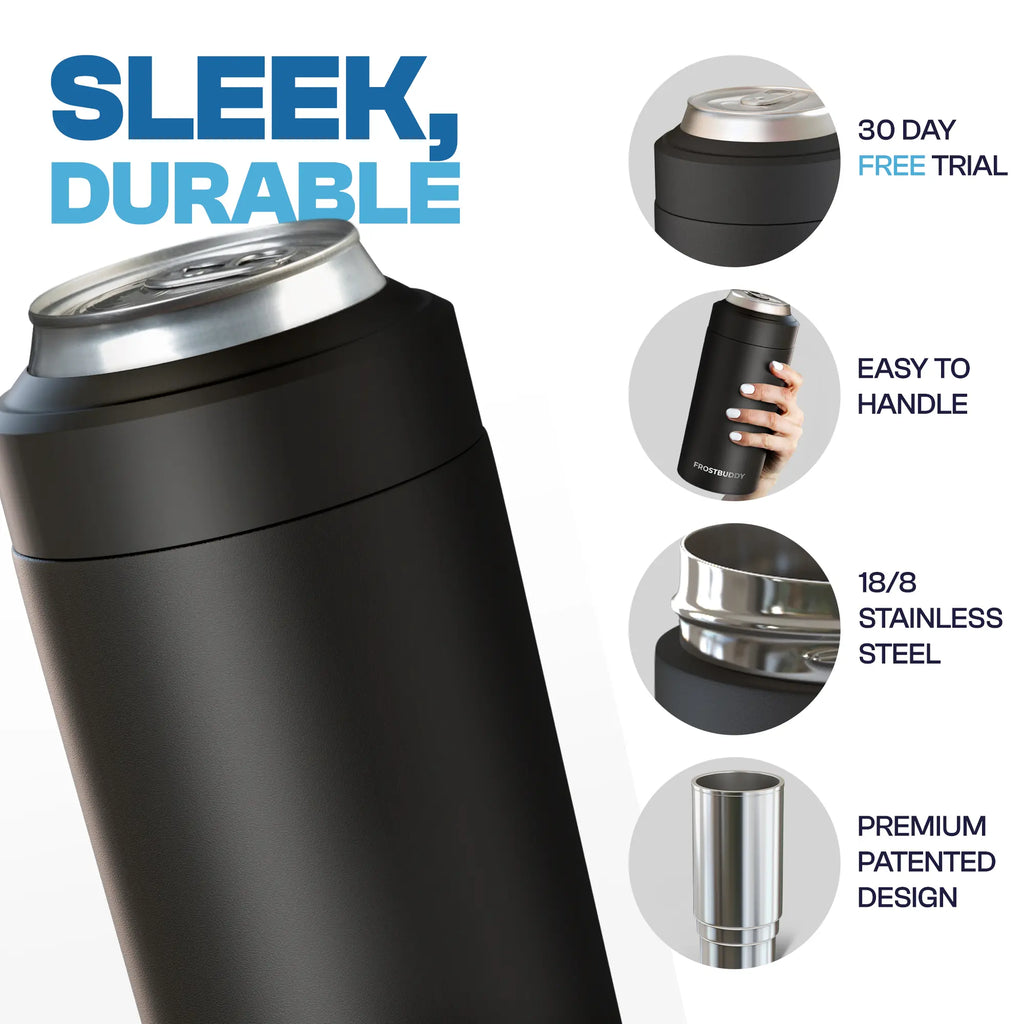 Universal Buddy - Fits 12Oz Cans, Slim Cans, 12Oz Bottles, 16Oz Cans | Coffee Cup - Double Wall Insulated Drinkware
