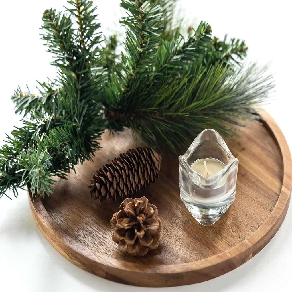 Round Candle Holder Tray