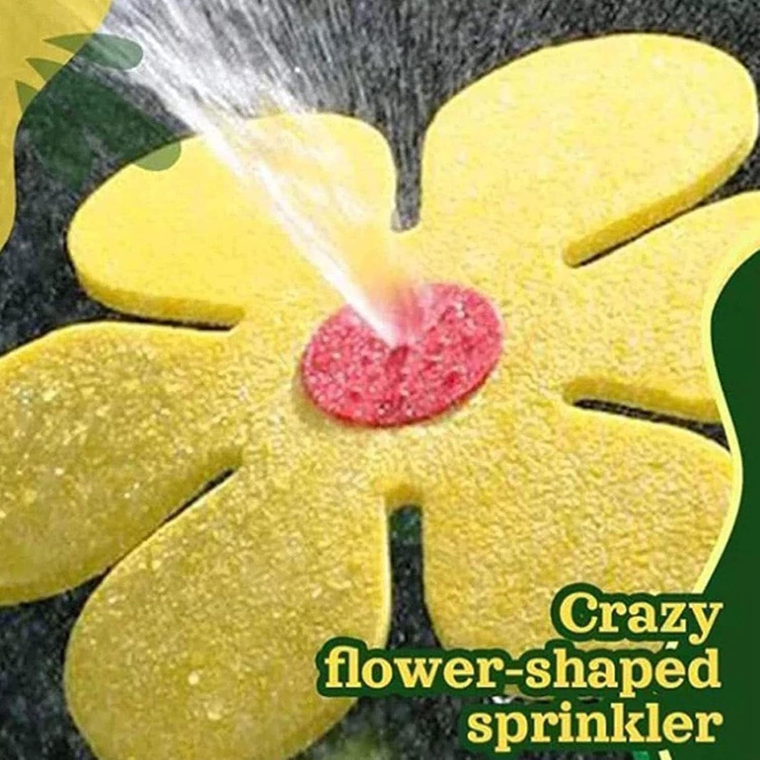 Crazy Dancing Daisy Sprinkler,Garden Sprinkler Stake with Adapter,360 Rotatable Flower Sprinklers,Lawn Watering Sprinklers Sprayer, Irrigation Tool for Yard Watering Kids Playing (A)