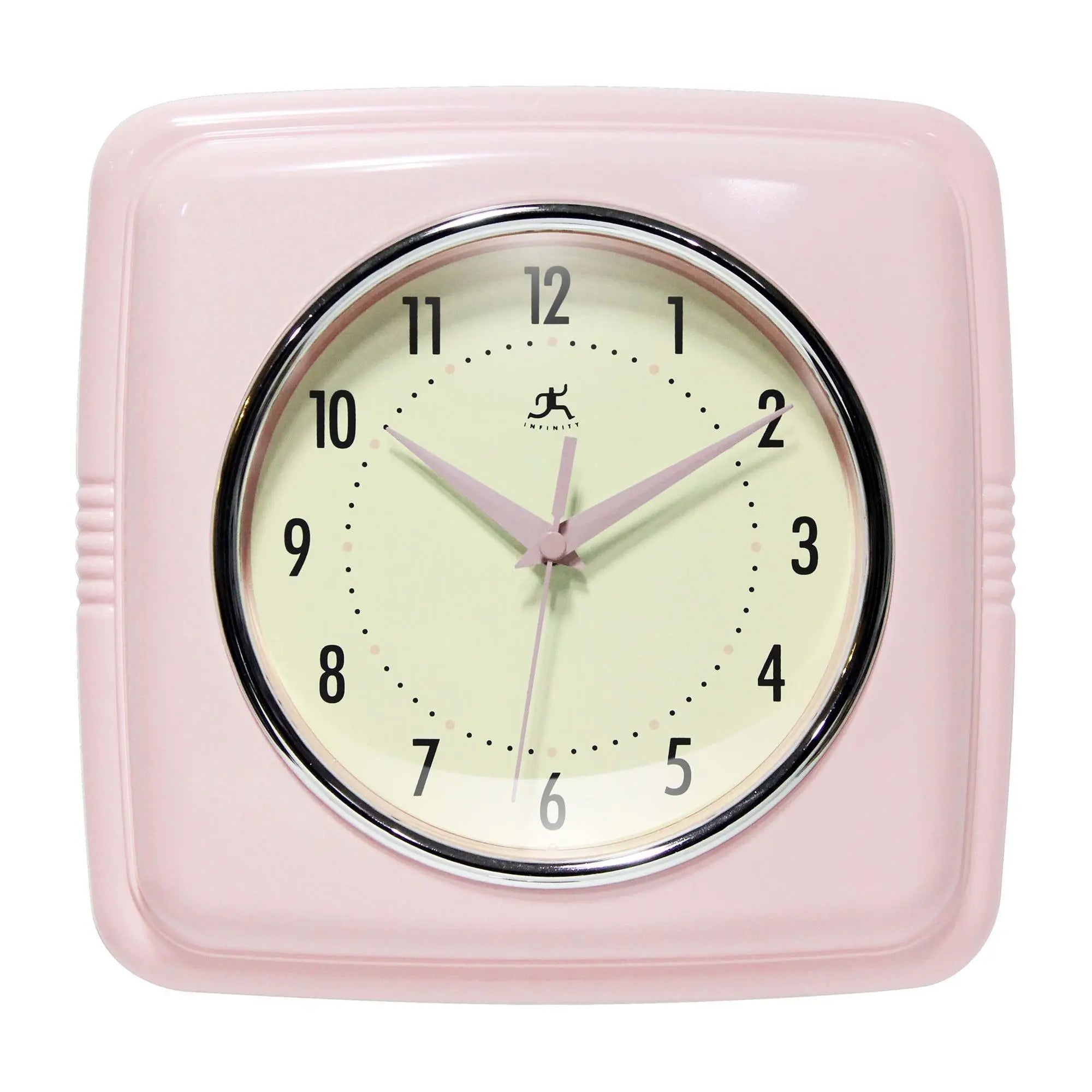 Transform Your Space with the Infinity Instruments 9" Retro Silent Kitchen Clock