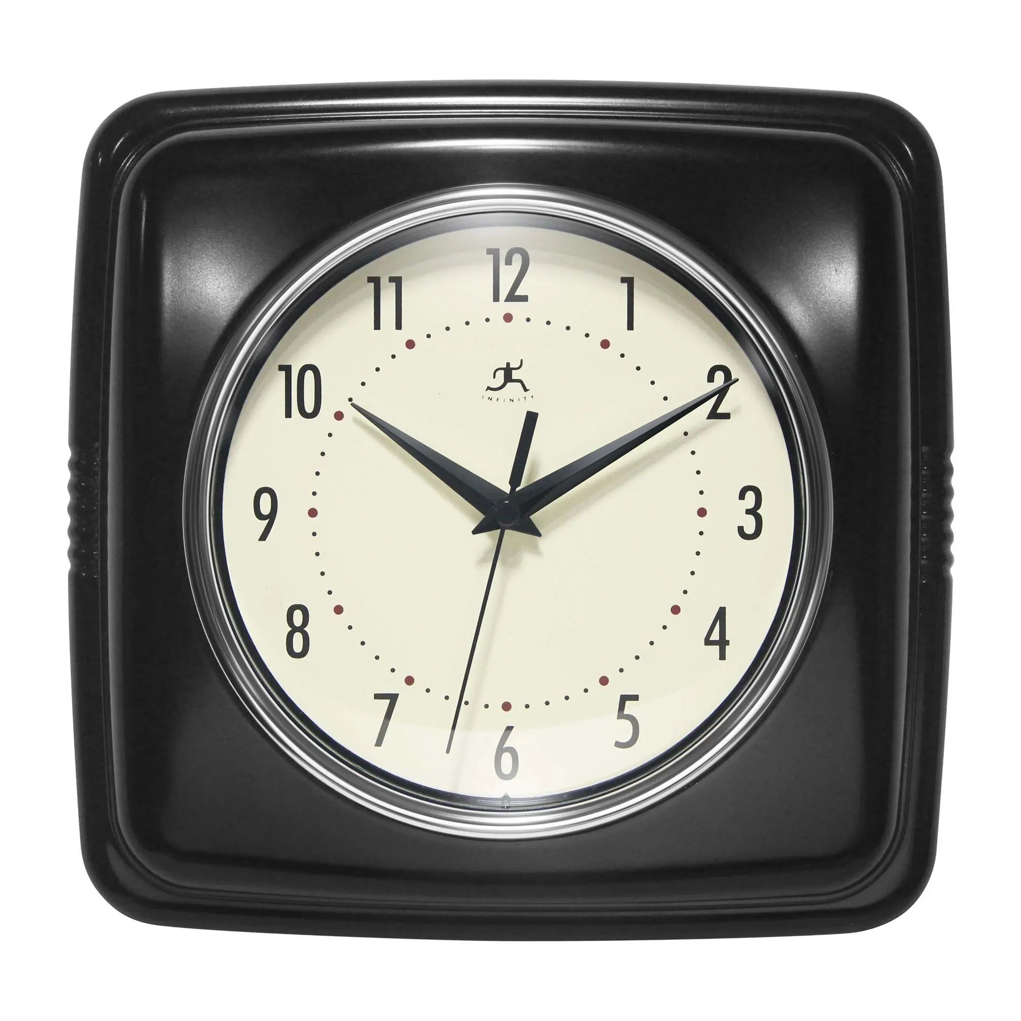 Transform Your Space with the Infinity Instruments 9" Retro Silent Kitchen Clock