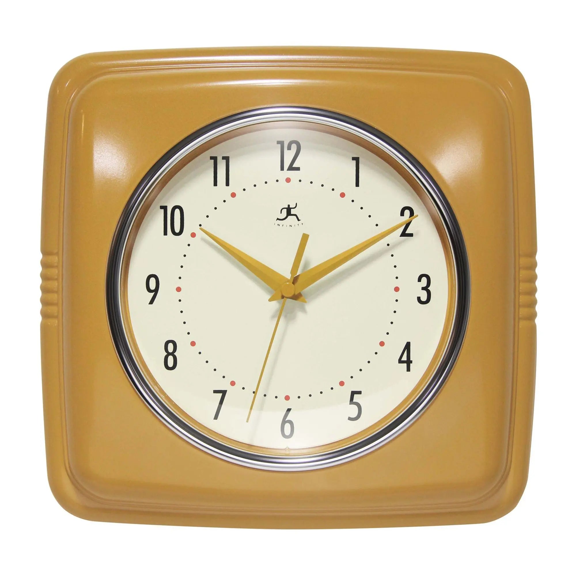 Transform Your Space with the Infinity Instruments 9" Retro Silent Kitchen Clock