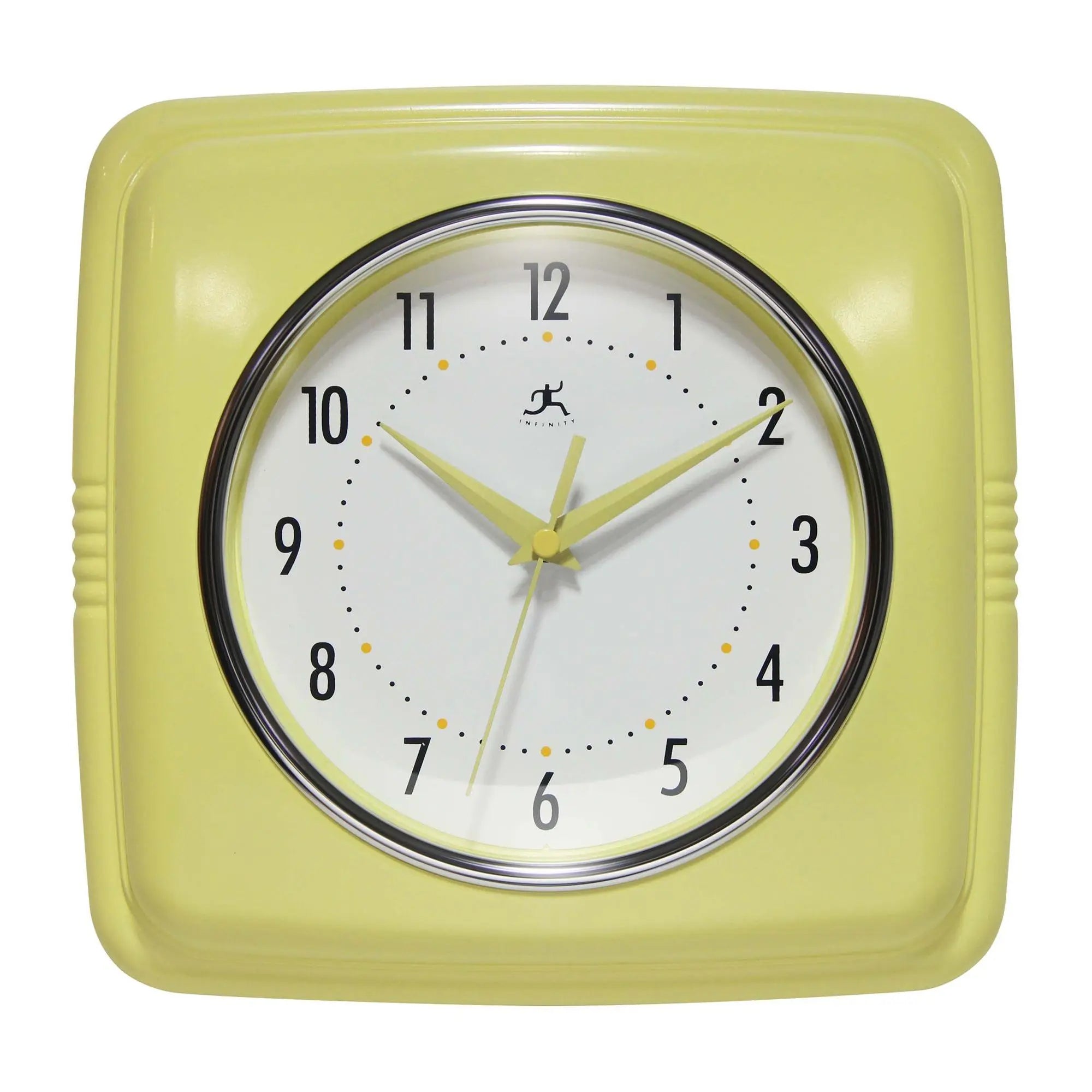 Transform Your Space with the Infinity Instruments 9" Retro Silent Kitchen Clock