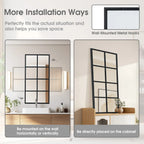 Elevate Your Space with the HD Shatterproof Wall Mirror – Modern Industrial Design for Any Room