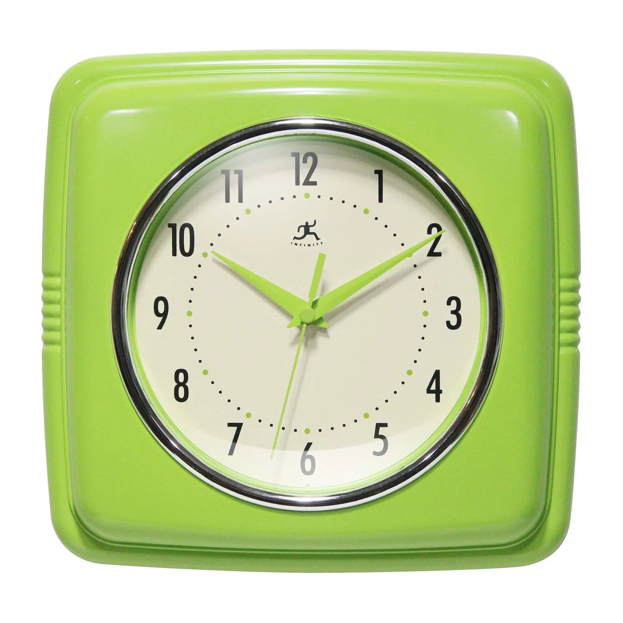 Transform Your Space with the Infinity Instruments 9" Retro Silent Kitchen Clock